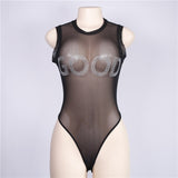 Women Sexy Mesh Transparent Sleeveless