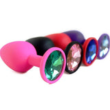 Silicone Butt Plug with Crystal Jewelry