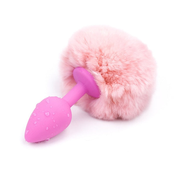 Silicone Butt Plug with Crystal Jewelry