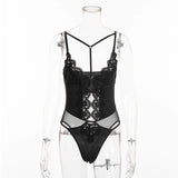 Club Wear Cut Out Halter Black Lace