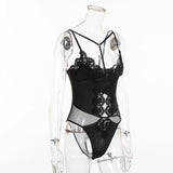 Club Wear Cut Out Halter Black Lace